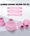 Ceramic Welding Cup Set with No 12 No 14 No 16 No 24 Cups, 0.1 Inch Thick Alumina Gas Lens Kit for TIG Welding Accessories