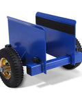 Heavy Duty Door Cart With 550 Lb Load Capacity And Secure Clamp For Moving Stone Glass Drywall And Fences features blue heavy gauge steel frame and pneumatic wheels.