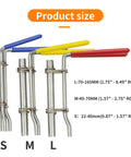 Pro Grade All In One Hydraulic Cylinder Seal Installer Kit 3 Piece Set with rubber grip handles, showing size differences for large, medium, and small seals.