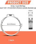 60 Piece 1 Inch PEX Crimp Rings And Cinch Clamps Set In 304 Stainless Steel dimensions and specifications