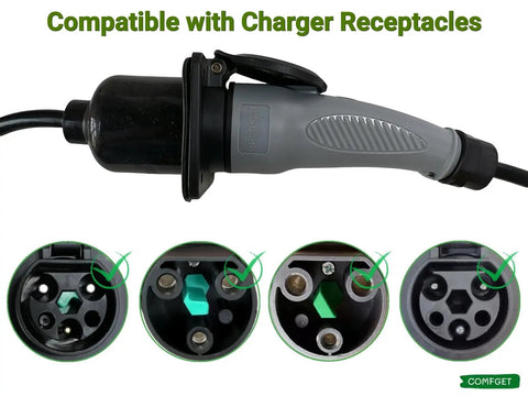 Heavy Duty 10 Ft Golf Cart Charge Cord Replaces Oem 2Cr910 For Madjax Denago Star Breezy Ev connection compatibility close-up