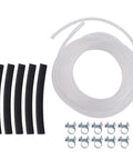 Heavy Duty Fuel Hose Kit 89031118 For Webasto Eberspacher Heater Replacers With Clips, 5 Rubber Oil Pipes Line Set And Accessories For Air Heating Systems That Are Totally Awesome. 5 hoses, clear tube, clips