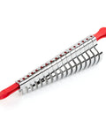 Three Eighth Inch Drive Crowfoot Wrench Organizer Key In Red Portable Durable Polypropylene Case 10 Inch Length USA