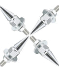 Spike License Plate Screws Kit Four Pcs Universal Fit Bolt Fasteners For Cars Trucks And Motorcycles In Stainless Steel And Aluminum Alloy