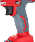 Close-up of the handle of 21V Cordless Electric Metal Shears For 3Mm Thickness Sheet Cutting, featuring ergonomic grip and trigger.