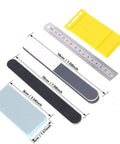 Ruler and sanding sticks from 44 Piece Gundam Model Tools Kit For Hobbyists With Dope Tweezers Knife Nippers Clippers Files Sanding Sticks