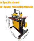 4 In 1 Electric Hydraulic Busbar Cutter Bender Crimper Puncher Machine With Adjustable Valve AC110V size specifications