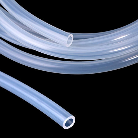 Food Grade High Temperature Silicone Tubing Three Eighths Inch ID By Half Inch OD Flexible Hose displayed coiled