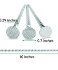 Heavy Duty 50 Pack Galvanized Landscape Stakes 10 Inch Spiral Spikes with 0.7 Inch Top for Paver Edging and Weed Barrier