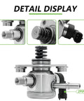 Detail view of Chevrolet High Pressure Fuel Pump 12641847 for 2010-2017 models like Equinox, Malibu, Impala, GMC Terrain, Buick LaCrosse.