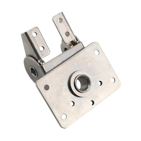 Stainless Steel Dual Axis Torque Hinge For Gate With 360 Degree Rotation Adjustable Damping And Reciprocating Torque Durable Heavy Duty Gate Hardware 1 Piece No Screws Included, close-up view