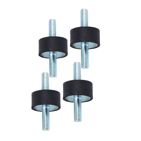 Rubber Mount Anti Vibration Isolator Kit, Metal Bonded Threaded Dampers For Air Compressors, Engines, Pumps And Welding Equipment, Shock Absorption And Noise Reduction, 4 Pack, four rubber mounts