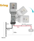Wiring diagram and installation for Dusk To Dawn Photocell Sensor For Outdoor Lighting 2 Pack Auto On Off Photoelectric Switch