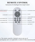 Remote control for Bladeless 18 Inch Ceiling Fan With Lights Remote Control Enclosed Low Profile Design Three Speed Settings And Three Color Temperature Modes White Finish Quiet Modern Ceiling Fan For Living Room Or Bedroom, showing button functions.