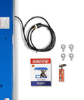 Heavy Duty Electric Hydraulic Lift Table With Wireless Remote 8,800 Lb Capacity Big Platform 66.9 X 47.2 Inches components including remote and manual.