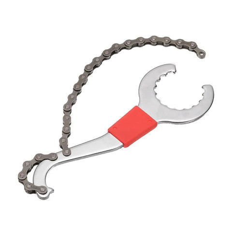 3 In 1 Sprocket Remover And Chain Whip Tool, 8 Inch Length, Freewheel Spanner Multitool for Bike Cassette, carbon steel
