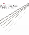Two Piece 0.25mm Pin Gages With Go No Go Plug Gage, 0.0098 Inch Diameter, 50mm Length, Tolerance ±0.001mm, Bearing Steel GCR15, Hardness Up To 58 HRC, Precision Machining Gauge Set For Tight Fits, 0.10mm to 1mm pin gages shown