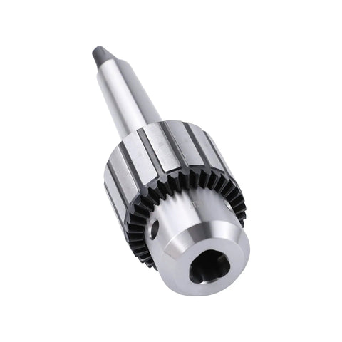Premium Heavy Duty Drill Chuck Featuring Mt3 Morse Taper Shank And Jt33 Mount 1/32 To 5/8 Inch Clamping Range High Speed Steel Construction Rock Solid Grip For The Daily Grind In Any Home Shop Or Pro Garage Project Setup