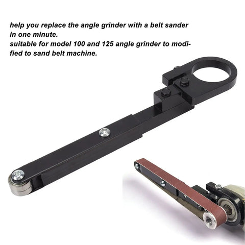 Badass Heavy Duty Belt Sander Attachment For 100 And 125 Mm Angle Grinders Quick Swap All Steel Conversion Kit sand belt wrench tool