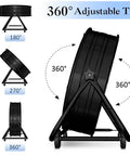 24 Inch Industrial Drum Fan With High Velocity Airflow, Heavy Duty Metal Air Circulator showing adjustable tilt positions