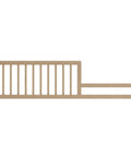 Toddler Bed Rail Guard Conversion Kit for Full Size Cribs to Toddler Beds, Durable Pinewood Safety Rail, Natural Oak Finish.
