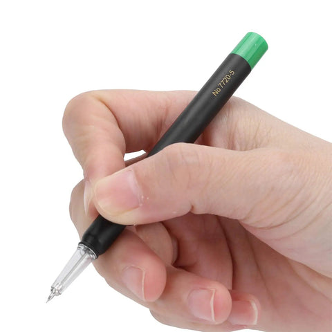 Hand holding Pro Grade Automatic Watch Lubricant Oiler Pen For Precision Watch Repair Tools Lightweight Alloy Oiler Pin Pen Compact