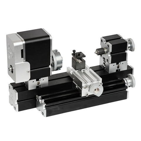 Smooth Operator Mini Metal Lathe Boasting A Sixty Watt Motor Running Up To Twelve Thousand Rpm And Fifty Millimeter Center Height for precision machining components.