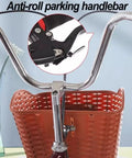 Close-up of anti-roll handlebar on Folding Three Wheel Tricycle Workhorse With Cargo Cabin And Dual Brakes, Easy Fold Design