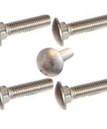Heavy Duty 316 Stainless Steel Carriage Bolts 1/2-13 Thread, 8 Inch Length, Pack of 25, Marine Grade Fasteners Kit