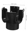 Universal Facial Steamer Nozzle Mount Base Replacement Part With Pro Grade Mist Distribution And Limescale Prevention For Salon Esthetician Machines Plastic Holder, black plastic, 6.8cm x 8.2cm