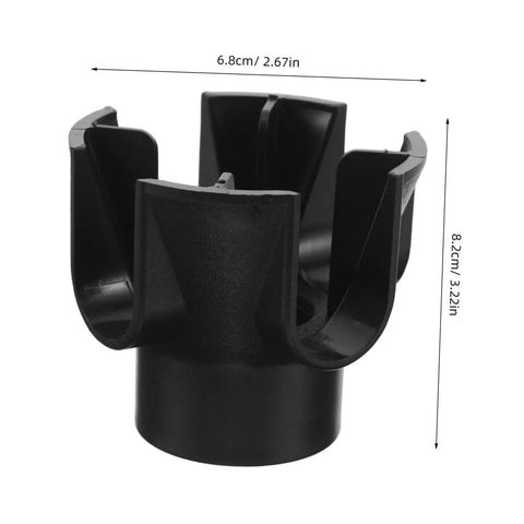 Universal Facial Steamer Nozzle Mount Base Replacement Part With Pro Grade Mist Distribution And Limescale Prevention For Salon Esthetician Machines Plastic Holder, black plastic, 6.8cm x 8.2cm