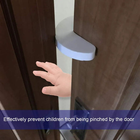 Six Pack Soft Foam Door Stopper Guard for kids and pets preventing finger pinch injuries with a soft foam guard on door