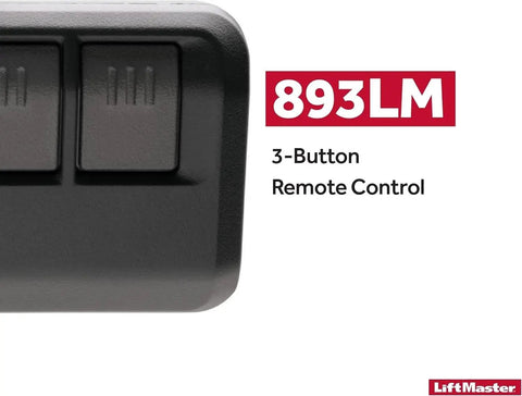 Close-up of Security+ 2.0 3 Button Visor Clip Garage Door Opener Remote For Yellow Button Models, showing texture and buttons.