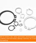 10 Pack 35.2mm External Retaining Rings 304 Stainless Steel Circlips Snap Rings for Valves and Electrical Appliances