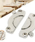 Sturdy Zinc Alloy Cabinet Hinges Table Connector For Furniture No Fuss Install With Screws Lightweight Desk Bracket