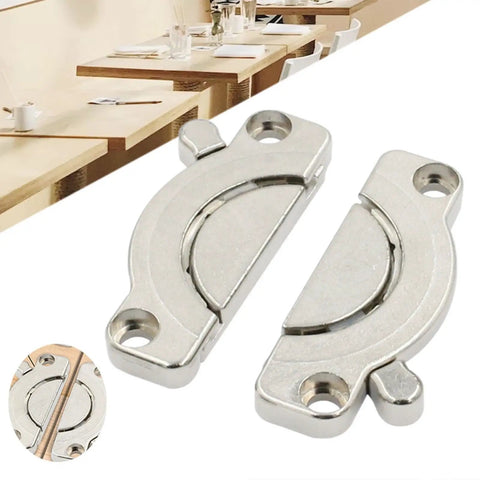 Sturdy Zinc Alloy Cabinet Hinges Table Connector For Furniture No Fuss Install With Screws Lightweight Desk Bracket