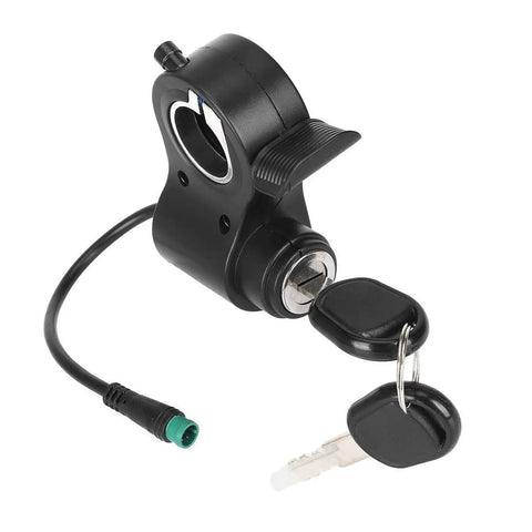 Electric Bike Thumb Throttle With Five Pin Ignition Switch Kit Durable PP Housing No Fuss Install For E Bikes Accelerator Attachment For Smooth Acceleration And Safer Rides Professional Repair Part