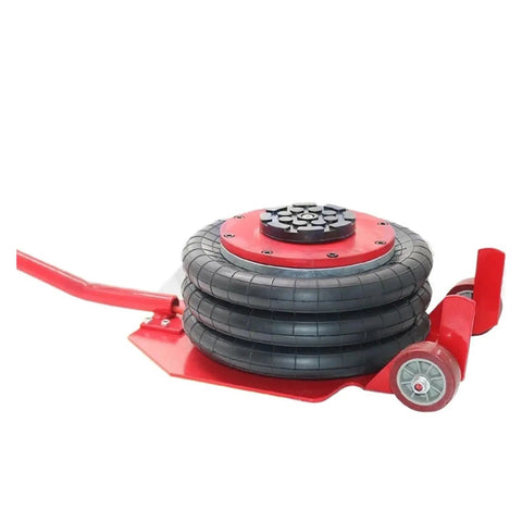Heavy Duty Pneumatic Airbag Jack For Cars And Trucks No Sweat Lifting Air Powered Balloon Hoist With Adjustable Handle showing stacked rubber bladders and stable base.