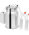 Go To 10L Electric Milking Machine For Cows And Goats With Pulsation Vacuum Pump Portable Milker with stainless bucket and tubes