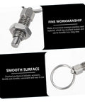 Heavy Duty Stainless Steel Indexing Plungers For Machine Tools, 304 stainless steel spring loaded plunger with smooth surface.