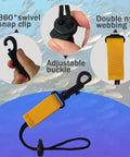 Scuba Diving Lanyard Clips 3 Pack With Durable Nylon Webbing, Adjustable Cord, Slide Locking, and 360° Swivel Snap for Quick Access
