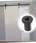 5 Pack Barn Door Track Spacers For Sliding Barn Door Hardware Adjustable Wall Mount Spacers shown installed on white door