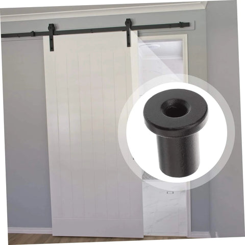 5 Pack Barn Door Track Spacers For Sliding Barn Door Hardware Adjustable Wall Mount Spacers shown installed on white door