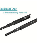 Side Mount Ball Bearing Drawer Slides Set Four 20 Inch Three Section Soft Close Damping Built To Last Heavy Duty Cold Rolled Steel Quiet Glide
