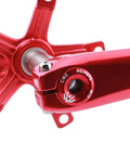 Legit Heavy Duty M20 Crankset Screws 7075 Aluminum Alloy CNC Machined Bicycle Crank Arm Bolts For Mtb Trail Hardware close-up of red crank arm