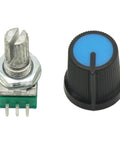 10K Potentiometer Rotary Potentiometer Kit 10 Pieces 3 Pin Linear B Type With Knobs for DIY Audio Guitar Amp Projects