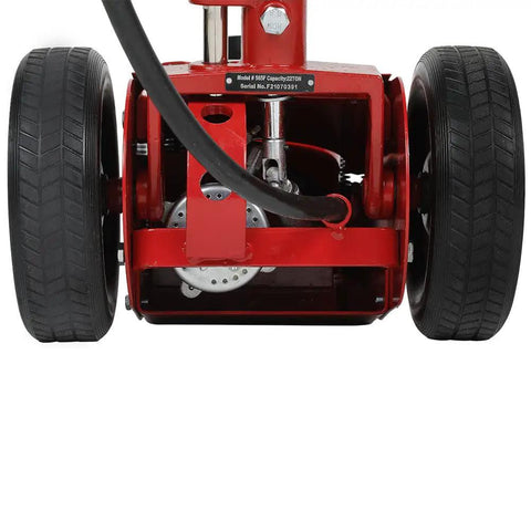 Heavy Duty 22 Ton Axle Jack With Single Stage Air Assist Hydraulic Truck Lift And Three Piece Extension Kit Boasts High Speed Air Motor Slick Rubber Wheels Plus Dead Easy Locking Handle For No Sweat Daily Shop Work