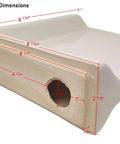 Bone Almond Glazed Ceramic Corner Shower Shelf with dimensions, large size bathroom organizer with glossy finish and tile install