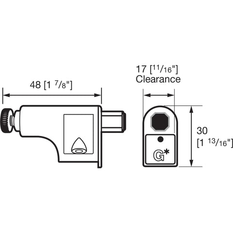 Premium Soft Close Cabinet Door Dampers 5 Pack With Nickel Plated Adjustable Hinge Buffers For Frameless And Face Frame Cabinets To Provide Real Deal Performance And Zero Fuss Smooth Operator Closing dimensions drawing with clearances.