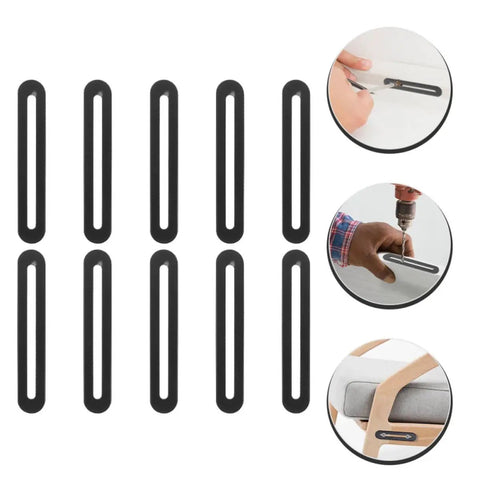 10-Pack Stainless Steel Adjustable Flat Mending Plates With Slot Holes For Furniture Repair and Easy Install close-up images.